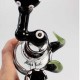 Glass Pipe With Horns - Black Leaf
