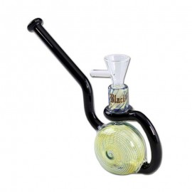 Cannikin Glass Pipe - Black Leaf