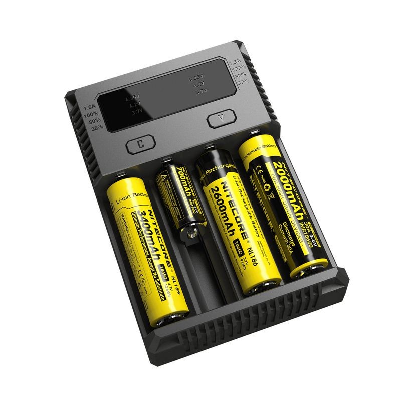 Chargeur Nitecore UM10 Pour 1 Accu – Micro USB, écran LCD, Compatible Li-ion/IMR