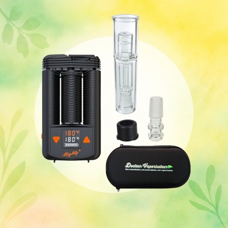 Pack Été Mighty+ – Vaporisateur + Bubbler FTV + Sacoche