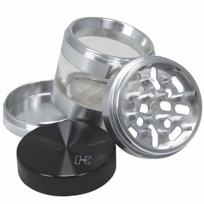 Grinder pollinisateur 4 pièces 64 mm transparent - Kannastor - docteur-vaporisateur.com