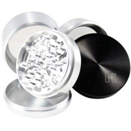 Grinder 5 pièces 76 mm avec double filtre pollinisateur - Kannastor - docteur-vaporisateur.com