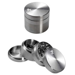 Steely Dan Stainless Steel Grinder 4 parts 38mm - Black Leaf