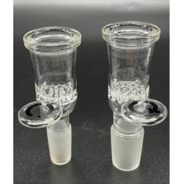 QaromaShop Dimpled Adapter Short Glass Bowl (14/18mm)