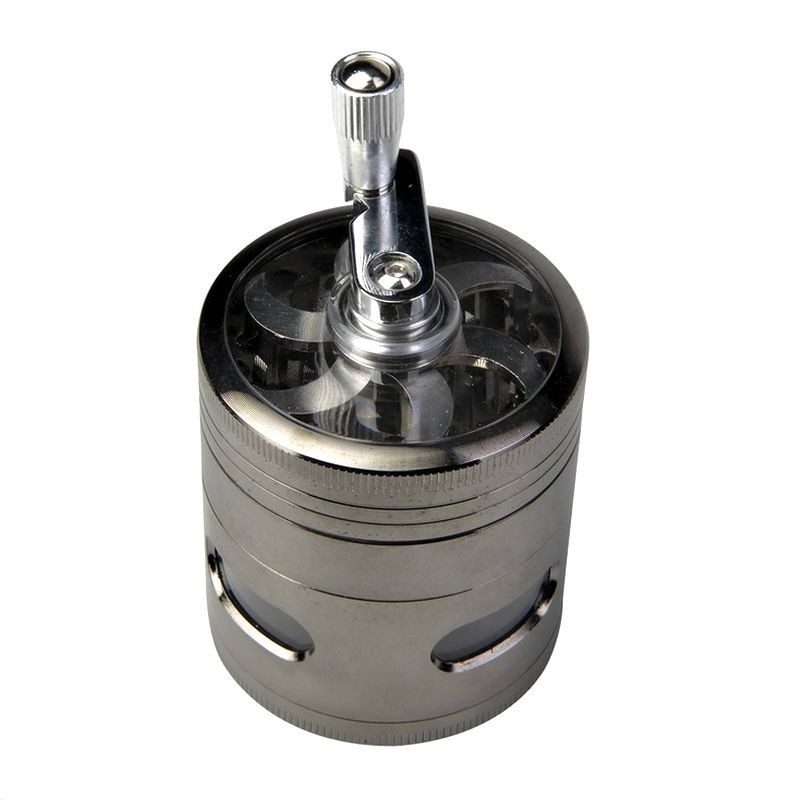 Grinder 4 pièces Alu 60mm pollinisateur et manivelle