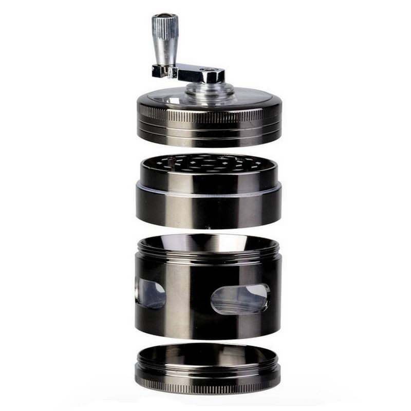 Grinder 4 pièces Alu 60mm pollinisateur et manivelle