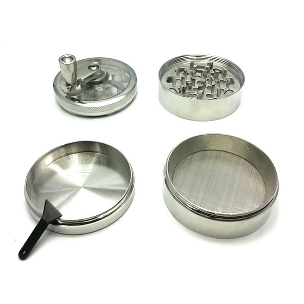 Grinder 4 pièces Alu 60mm pollinisateur et manivelle