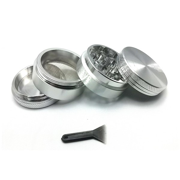 Grinder Black Leaf 4 pièces 40mm pollinisateur (pollen) - docteur-vaporisateur.com
