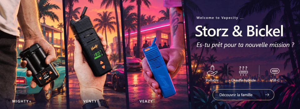 Mighty+, Venty et Veazy : découvrir les vaporisateurs portables Storz & Bickel.